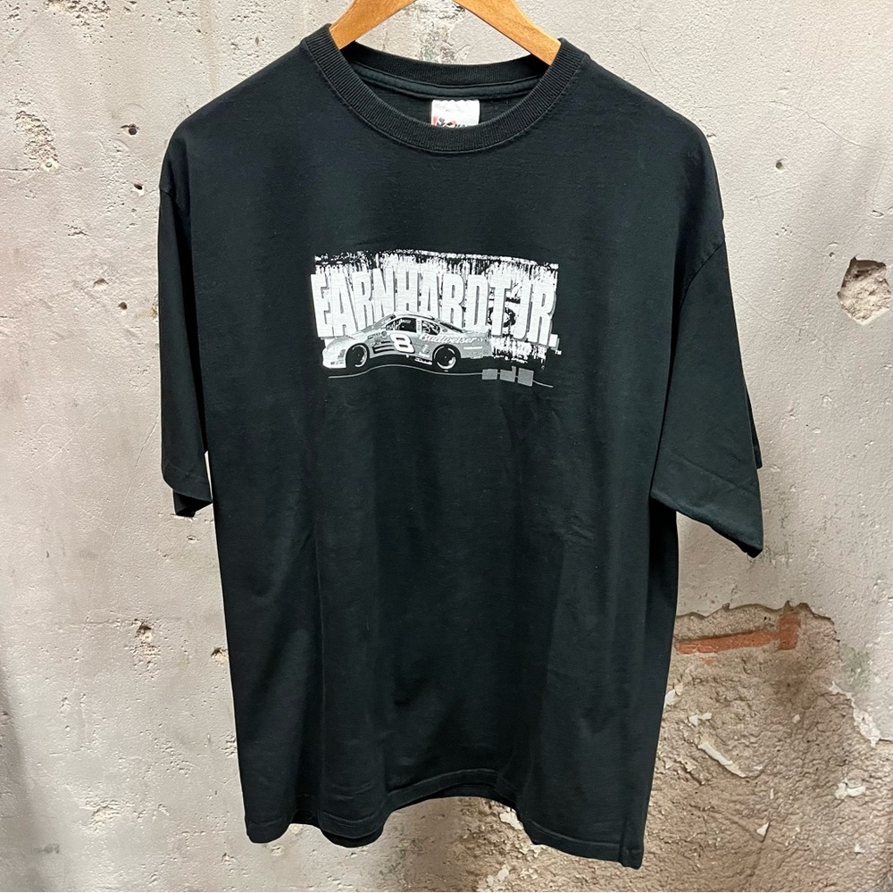 Y2K Dale Earnhardt Jr. Black Double Sided Nascaar Racing T-Shirt Unisex XL Vtg